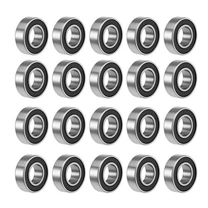 uxcell 688-2RS Deep Groove Ball Bearings 8mm Inner Dia 16mm OD 5mm Bore Double Sealed Chrome Steel Z2 20pcs - size: 8x16x5mm