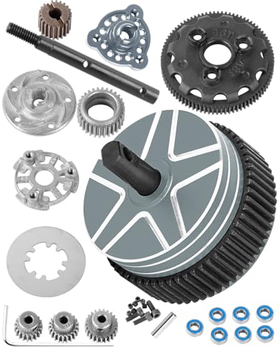 RC Upgrades Part for 1/10 Slash/Rustler/Stampede/Bandit 2WD(VXL),48P 86T Spur Gear&Slipper Clutch&Differential Transmission Gear&Slipper Rebuild Kit&Pressure Plate Hops up,Titanium - color: Titanium-48P&86T