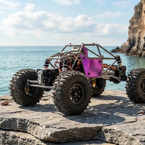 furitek Limited Edition Titan Buggy 18 – RTR Titanium Purple Edition w/Active Pro 4WS & Micro Tesla DigiBoard - Remote Control Car RC Cars for Adults (Purple) - color: Purple