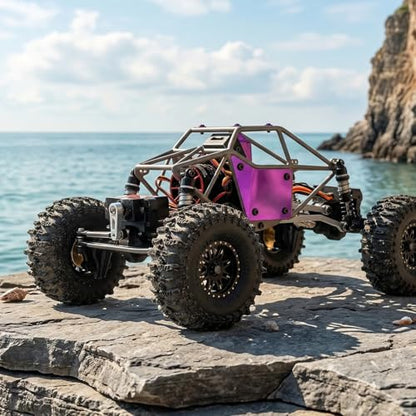 furitek Limited Edition Titan Buggy 18 – RTR Titanium Purple Edition w/Active Pro 4WS & Micro Tesla DigiBoard - Remote Control Car RC Cars for Adults (Purple) - color: Purple