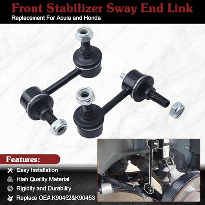 2* K90452 K90453 Rear Sway Bar Link - Restore Rear Stability | Compatible with 2001-2005 Acura EL Honda Civic - color: 1*K90452 1*K90453, size: Sway Bar Link