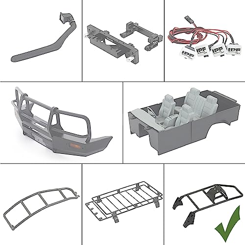Spare Wheel Carrier for SCX10 TRX4 RC Crawler Car Land Cruiser LC80 (Only Spare Wheel Carrier, Not including other RC accessories) - color: Spare Wheel Carrier