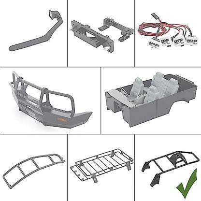 Spare Wheel Carrier for SCX10 TRX4 RC Crawler Car Land Cruiser LC80 (Only Spare Wheel Carrier, Not including other RC accessories) - color: Spare Wheel Carrier