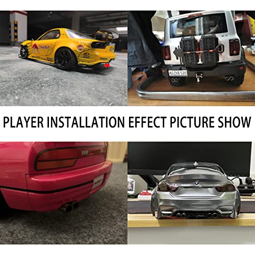 1/10 RC Racing Car Exhaust Pipe Metal Tailpipe for 1/10 Drift Crawler HPI HSP94123 D4 Sakura TT01 Model Car Upgrade Parts (B) (c)