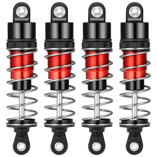70mm Shocks Oil Shock Absorber RC Shock Absorber Damper Set Upgrade Parts Compatible with TRX4 TRX6 Axial SCX10 D90 90046 1/10 RC Rock Crawler (Red-70MM) - color: Red-70MM