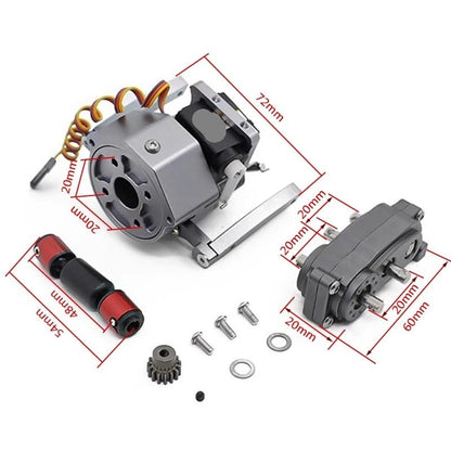 for RC Car Front Motor Transmission Prefixal Gearbox Transfer Case for 1/10 Crawler Axial SCX10 & II Upgrade Parts(UnShiftable GearboxC) - color: Unshiftable Gearboxc