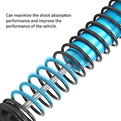 Drfeify 2PCS 144mm Oil Filled Shock Absorbers for 1/8 RC Car, Aluminum Alloy Adjustable Damper Set Fit for HSP, HPI, Axial SCX10 RC Crawler and Off Road Truck (Blue) - color: Blue