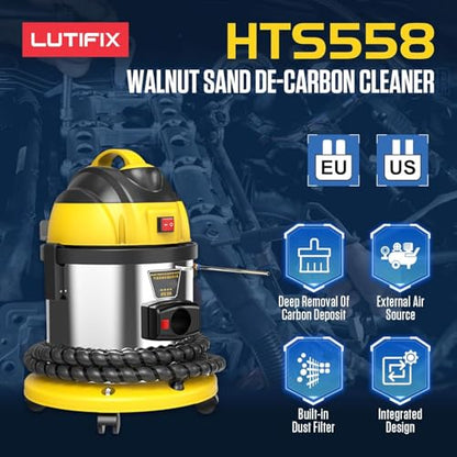Walnut Blaster, with 23 Pcs Adapters & 2KG Walnut Blaster Kit for Carbon Cleaning, Automotive Engine System Intake Pipe Exhaust Valve Cleaning Machine, 1200W - size: 1200W Walnut Blaster