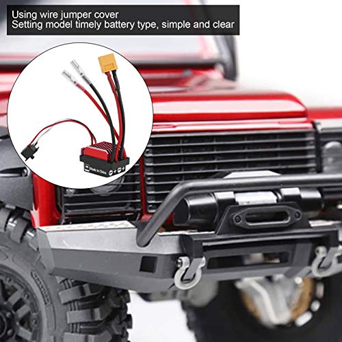 VBESTLIFE 360A RC Electronic Speed Controller, Aluminum Alloy ESC with Bidirectional Brake for 1/10 Crawler Truck Car RC Vehicles (XT60 Plug) - size: XT60 plug
