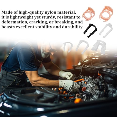 70PCS Car Fuel Line Retainer Clips, 7 Size Vehicle Fuel Hose Retaining Clamp, Automotive Gas Tank Line Clips Assortment Replacement, Compatible with 3/8" & 5/16" Hose Pipe