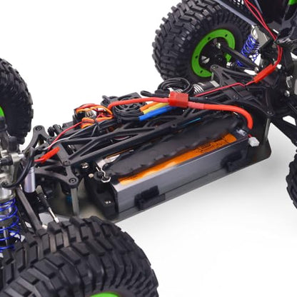 1/10 Scale 4WD RC Cars for Adults Brushless+Wheel，Max 43 MPH Off-Road Fast RC Cars (Green) - color: Green