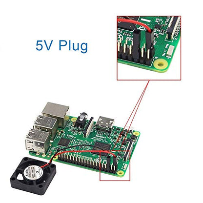 2Pcs 3007 Fan for Raspberry Pi 5 30x30x7mm Cooler Pi Brushless Cooling Case Fan 30MM 1.18in 3.3V 5V DC Quiet for Raspberry Pi 4, Pi 3 B+, Pi 3 B, 2, B+, Pi Zero/Zero W,Robot Project - color: Black-2pcs