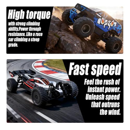 RS550 Brushed RC Motor for Traxxas Titan 12T 550 Motor Rustler Traxxis Stampede Arrma Gorgon Slash 2wd Motor Traxxas Stampede 1/10 Scale RC Truck Motor Upgrade Replacement Parts Rips(12T)