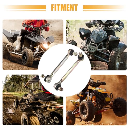 ACROPIX 11cm 4.33" Steering Tie Rod End Tie Rod Link Fit for 50cc 70cc 90cc 110cc 125cc 150cc ATV Quad Four Wheeler with Ball Joint Accessories - Pack of 2 - size: 110mm