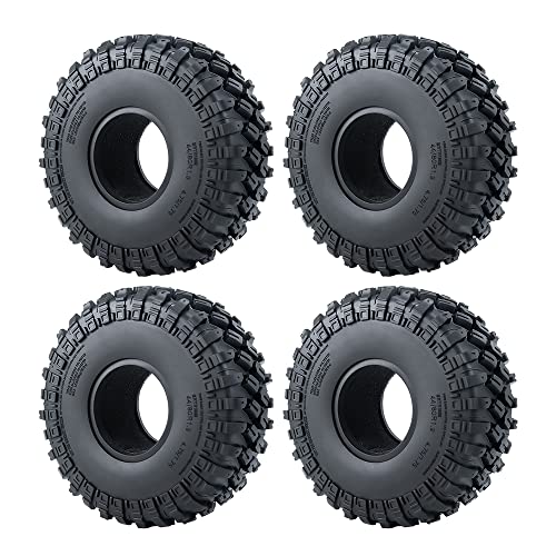 4pcs 1.9" RC Crawler Tires Rubber Wheel Tyre 123mm/4.8inch with Foam Insert for 1/10 RC Crawler Car SCX10,TRX4,SCX10 II