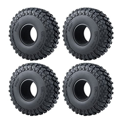 4pcs 1.9" RC Crawler Tires Rubber Wheel Tyre 123mm/4.8inch with Foam Insert for 1/10 RC Crawler Car SCX10,TRX4,SCX10 II