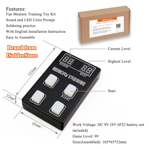 Soldering Practice Kit Memory Training Kit Electronic DIY Kits Soldering Projects Electronic Solder Kits for Adult