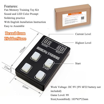 Soldering Practice Kit Memory Training Kit Electronic DIY Kits Soldering Projects Electronic Solder Kits for Adult