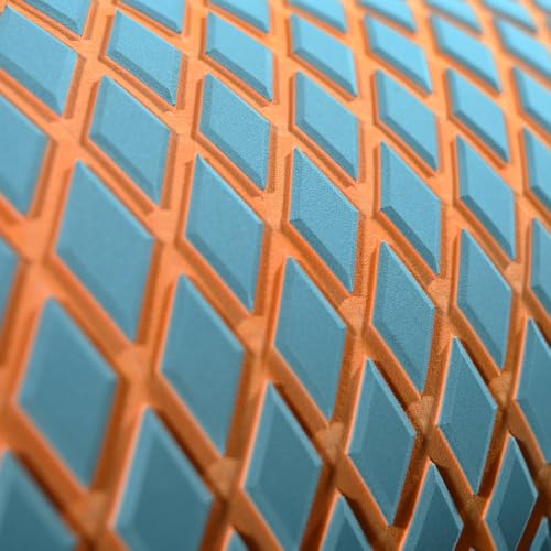 98.4"X43.31" Boat Flooring Self-Adhesive EVA Foam Boat Decking Marine Yacht RV Pool Non-Skid - color: Light grey and orange