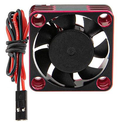 ShareGoo Alloy Brushless Motor ESC Cooling Fan Heatsink 28000RPM 30x30mm JST Plug for 1/8 1/10 1/12 RC Car 540 550 Brushless Motor,3010 (Black-Red) - color: Black-Red