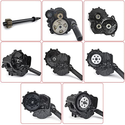 LSG Axial SCX6 Metal Transmission Gear Upgrade Kit, Heavy-Duty Steel Main Gear for 1/6 Scale RC Crawler, Includes Output Shaft and Mounting Hardware