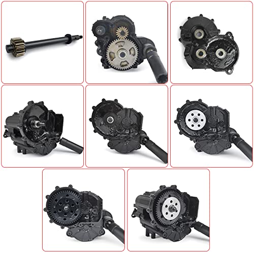 LSG Axial SCX6 Metal Transmission Gear Upgrade Kit, Heavy-Duty Steel Main Gear for 1/6 Scale RC Crawler, Includes Output Shaft and Mounting Hardware