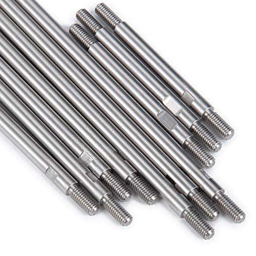 QUE-T 10pcs Stainless Steel Pull Rod Link Linkage for 1/10 RC TRX-4 Crawler Car (324mm Wheelbase) - size: 324mm Wheelbase