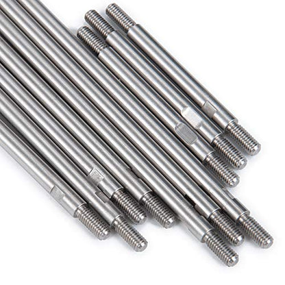 QUE-T 10pcs Stainless Steel Pull Rod Link Linkage for 1/10 RC TRX-4 Crawler Car (324mm Wheelbase) - size: 324mm Wheelbase