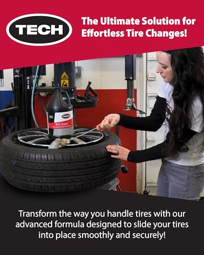 TECH Rim Ease Tire Mounting Lube - Petro/Silicone Free Inhibitor 1 Gallon | Petroleum And Silicone-Free Formula Features Rust Inhibitors In A Ready-To-Use Solution