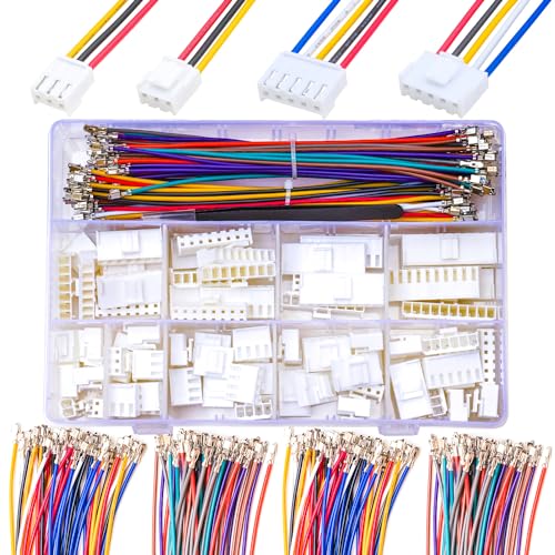JST Connector Kit 3.96mm Pitch JST-VH 3.96 Female Connector with Premium 20AWG Pre-Crimped Cables,VH 3.96mm Connector 2/3/4/5/6/7/8/9/10 Pin Female Housing (VH-MM-Kit) - size: JST-3.96MM-VH