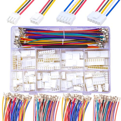 JST Connector Kit 3.96mm Pitch JST-VH 3.96 Female Connector with Premium 20AWG Pre-Crimped Cables,VH 3.96mm Connector 2/3/4/5/6/7/8/9/10 Pin Female Housing (VH-MM-Kit) - size: JST-3.96MM-VH