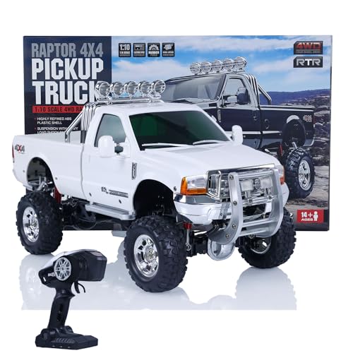 HG US in Stock 1/10 RC Pickup Truck P410 4 * 4 Rally Car Racing Crawler 2.4G Radio Motor ESC - color: White