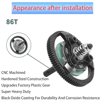RC 48P 86T Spur Gear Hardened Steel Spur Gear Upgrades Part for Traxxas 1/10 Slash Stampede Rustler Bandit 2WD VXL XL-5 F-150 SVT, (86T) - size: 48P-Spur Gear-86T