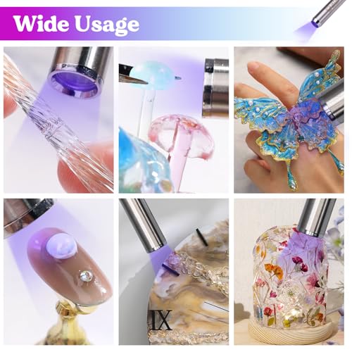 LET'S RESIN UV Resin Kit with Light, Bonding&Curing in Seconds, 30g | UV Glue Adhesive, UV Resin with Flashlight for Welding, Jewelry UV Glue Adhesive for Plastic Repair, Glass Light, Craft Decor