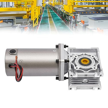 Worm Gear Motor, 300W 7.5K 1800RPM Portable Electric Reducer Gearbox with Self-Locking, Reversing Function and Speed Adjustable, High Torque 24V DC Motor (300W 7.5K 24V)