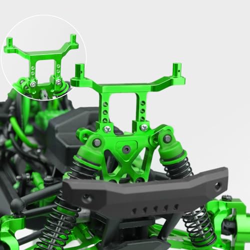 Metal Aluminum Front & Rear Body Mounts Posts for 1/18 Traxxas LaTrax Teton Desert Prerunner SST, Replace Parts 7615 (Green) - color: Green