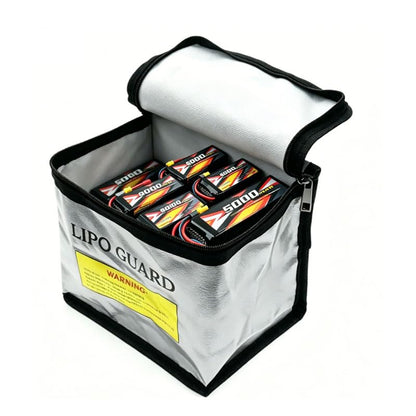 RC Cars, Boats, and Drones | Lithium Battery Storage Bag | Shock-Resistant Bag | Dimensions: 8.66 in x 6.1 in x 4.53 in