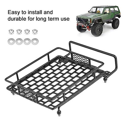 RC Roof Rack Luggage, Model Vehicle Accessory Steel Luggage Tray Roof Rack for 1/10 RC Crawler Car(L)