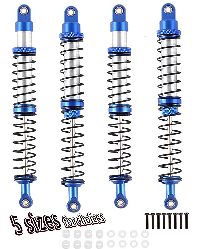 130mm RC Shocks Absorber Upgrades for 1/10 RC Hobby Cars,7075 Aluminum Full Metal Front Rear Shocks Absorber Damper,4PCS Navy Blue - size: 130 MM (5.12 in)