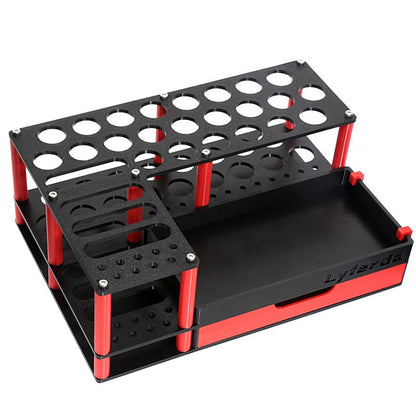 Professional RC Screwdriver Organizer RC Tool Stand Tools Kit Tool Holder for RC Hobby Repair Black - color: Black