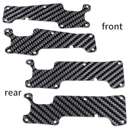 Front & Rear Suspension Arm Covers Carbon Fiber Dust Cover Proof Protection Plate for 1/8 Tra-xxas Sledge 4WD Monster Truck Upgarde Parts