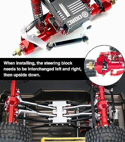 McCue RC Praying Mantis Link Tucked Inward Links High Clearance Links for Axial 1/24 SCX24 C10 JLU Bronco RC Crawler Upgrade Parts - 5 PCS (Silver) - color: Silver