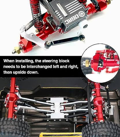 McCue RC Praying Mantis Link Tucked Inward Links High Clearance Links for Axial 1/24 SCX24 C10 JLU Bronco RC Crawler Upgrade Parts - 5 PCS (Silver) - color: Silver