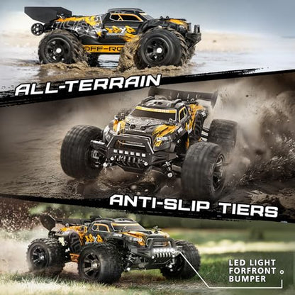 YESHIN 1:18 All Terrain RC Car for Adults, 36KM/H High Speed RC Monster Truck, 4X4 Waterproof Remote Control Car with Two 7.4V 1500mAh Rechargeable Batteries