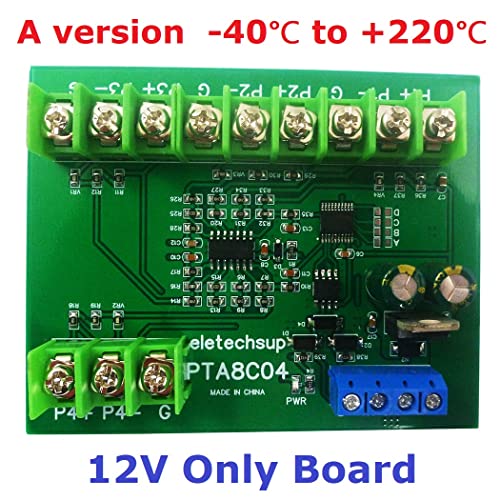 4ch DC 12V 24V -40~500 Celsius PT100 RTD RS485 Temperature Sensor Module Modbus RTU Platinum Thermal Resistance Collector (1PCS A 12V Only Board) - color: 1PCS A 12V Only Board