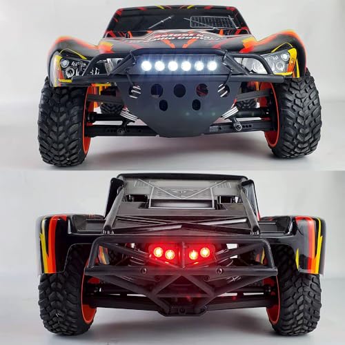 MOHERO RC Front Rear LED Light Kits Headlights Taillights Set for TRX 1/10 Slash 4X4 VXL & Slash 2WD XL-5 Short Course Truck Upgrade Parts