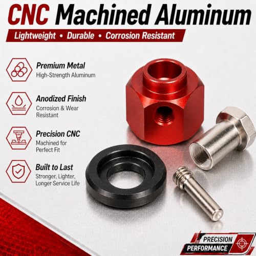 4PCS 12mm Hex Hub 8mm Offset Wheel Hex Extension for Traxxas TRX4 TRX6 1/10 | CNC Metal Wheel Spacer for RC Crawlers Helps Increase Track Width and Side-Hill Stability Reduce Vibration Add Tire Clearance - color: red
