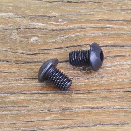 55 Pieces M5 x 8mm Button Head Socket Cap Screws, Thread Pitch 0.8mm, Sutemribor M5 Black Screws, 10.9 Grade Alloy Steel, Black Oxide Finish, Fully Threaded - size: M5 x 8mm, style: Button Head