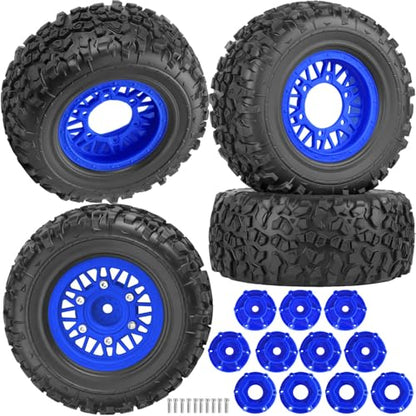 12mm/14mm/17mm Hex RC Truck Tires for Slash 2WD 4×4,Arrm a Senton,Axia1,Rc 4wd,Red cat,RC Short Course Truck Wheels and Tires,Navy Blue - color: Navy Blue - (12mm/14mm/17mm Hex)