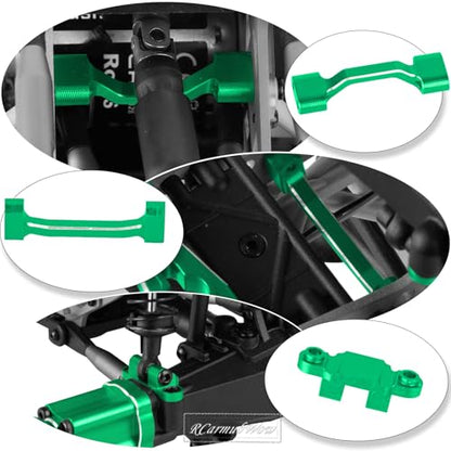 RC Upgrades for L0S1 1/18 Mini LMT 4X4,Driveshafts,Servo,Body Mount,Upper&Lower Shock Mount,Side Panel Crossbar,Rear Cup,Steering Cup&C Hub,Steering Links,Shock Strengthen Mount,Green - color: Green(1set)